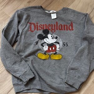 Disney Gray Sweatshirt with Mickey Mouse and Disneyland Logo